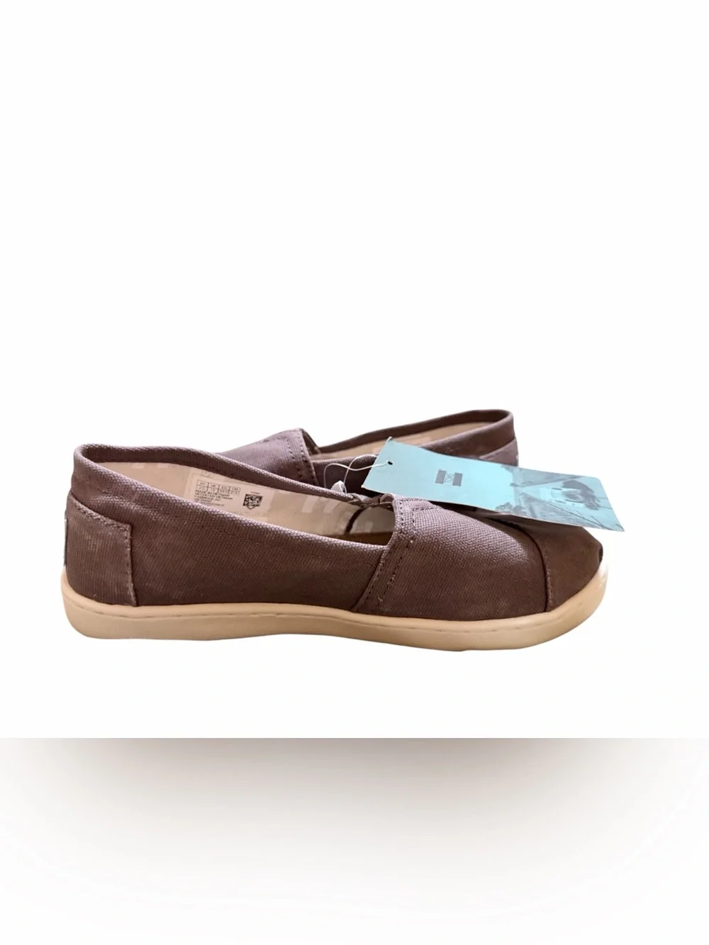 🌼🌟NIB TOMS KIDS Unisex Alpargata Canvas Slip-On Shoes in Mauve. Size 2.5